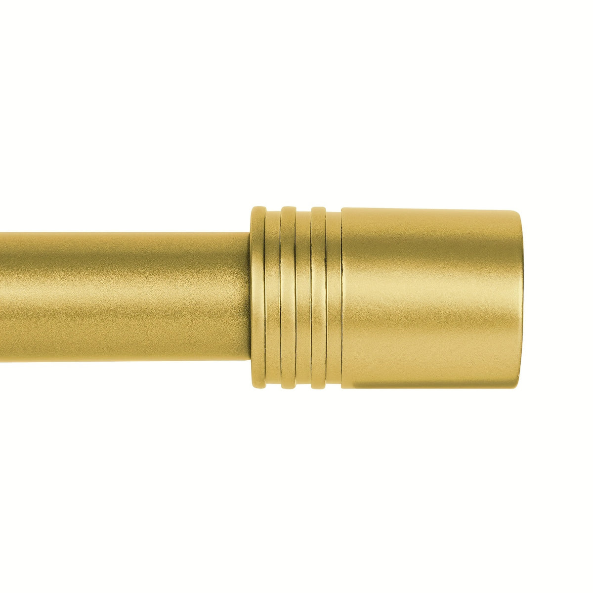 Decorative Curtain Rod 1 Inch Diameter Adjustable with Modern Finials – Drapery Rod for Windows 18-120 Inch, Black Brushed Nickel Gold Curtain Hardware