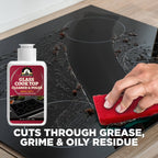 Cooktop Cleaning Paste – Removes Grease, Oil Stains & Burnt-On Food from Stove Tops, Burners & Glass Cooktops – Hydrogen Peroxide Easy Scrub Kitchen Cleaner Gel, Unscented