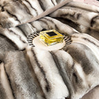 Faux Rabbit Fur Throw Blanket – Double Layer, Thick & Warm, Fluffy Luxury Blanket in Gradient Colors | 3 Sizes: 40x60, 60x80 & 90x108 Inch | Cozy for Sofa, Bedroom & Living Room | Perfect Winter Gift