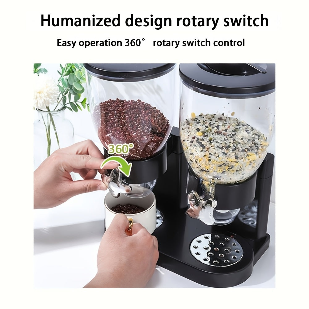 Dry Food & Candy Dispenser with Spoon, Bowl & Lid – 17.5oz Countertop Snack Organizer for Pantry, Oatmeal, Nuts, Granola & Treats