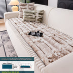 Plush Sofa Cover Super Soft Thickened Warm Anti-Slip Couch Cushion Mat – Furry Velvet Sofa Protector for Living Room Bedroom, Easy Care Durable Home Decor Furniture Cover
