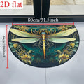 Retro Dragonfly Print Flat Washable Door Mat – Indoor & Outdoor Floor Rug for Entrance, Bathroom, Living Room & Laundry | 19”x31” (50×80cm)