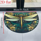 Retro Dragonfly Print Flat Washable Door Mat – Indoor & Outdoor Floor Rug for Entrance, Bathroom, Living Room & Laundry | 19”x31” (50×80cm)