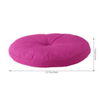 Round Seat Cushion 40x40cm 15cm Thick Firm Futon Meditation Mat Removable Linen Cover Chair Pad for Office Dining Chair Home Decor All Seasons Christmas