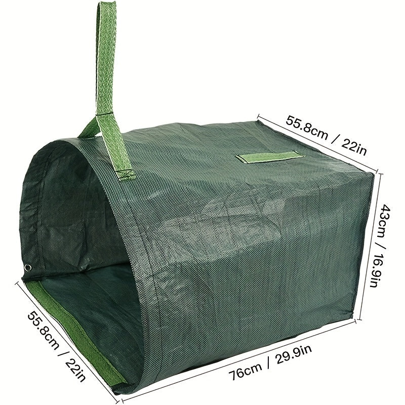 Garden Leaf Bags Reusable 52 Gallon with Handles Waterproof Yard Waste Bag for Fallen Leaves Plant Debris Lawn Clippings Compost 1 or 2 Pack