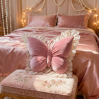 Butterfly Shaped Throw Pillow Cute Decorative Bow Pillow for Bed Sofa – Soft 3D Accent Pillow for Girls Bedroom Home Decor