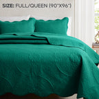 Luxury Quilted Bedspread Set 3 Piece Floral Coverlet with Pillow Shams Breathable Lightweight All Season - Twin Queen King California King 16 Colors