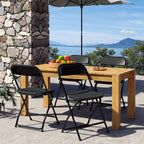 Stackable Folding Dining Chairs 350 Lbs Capacity Steel Frame for Kitchen Dining Room Catering & Outdoor Parties – Space-Saving Plastic Chairs
