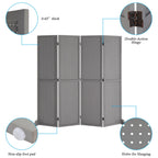 5 FT Freestanding Pegboard Room Divider | Wood Folding Privacy Screen & Display Board Organizer with Support Feet – White, Black, Natural, Grey | Craft Shows, Retail & Home