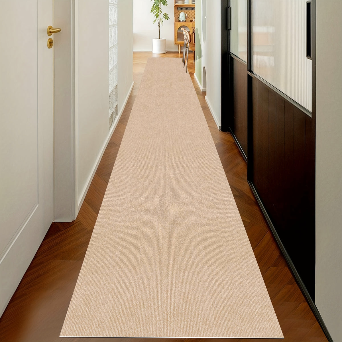 Non-Slip Runner Rug Washable & Cuttable – Low-Profile Hallway Rug for Kitchen, Living Room, Bedroom, Balcony & Poolside – Multiple Sizes 60x180 to 60x600cm