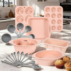 Baking Pan Set Oven-Safe Commercial Grade - Cookie Sheet Baking Sheet Round Cake Pan Muffin Pan Bread Pan Pizza Pan Square Pan - 4/6/12/23/46-Piece Kitchen Bakeware Sets, Restaurant Quality