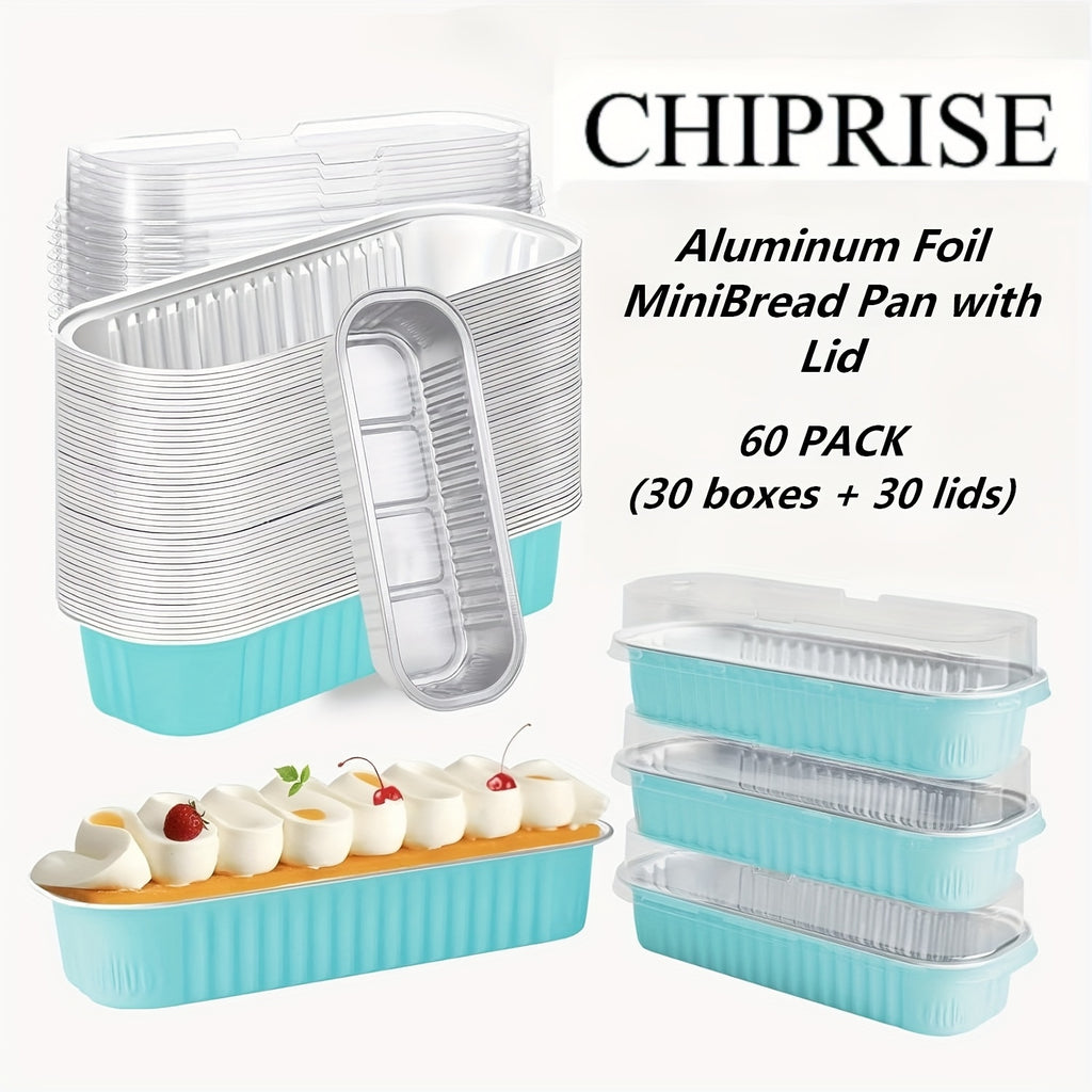 Disposable Mini Cake Boxes 30pcs with Lids & Spoons - Aluminum Foil Baking Cups for Cheesecakes, Custards & Desserts, Party Favor Containers in 5 Colors
