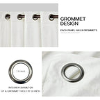 Luxury Distressed Crushed Velvet Curtains - 4-Piece Set (2 Panels + 2 Tiebacks), Grommet Top, Room Darkening | 10 Colors, 3 Sizes