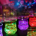 LED Light Up Cups 6 Pack - Glow in the Dark Beer Mugs with Colored LED Lights for Party, Birthday, Christmas, Disco & Valentine's Day, Fun Party Supplies Drinkware Set