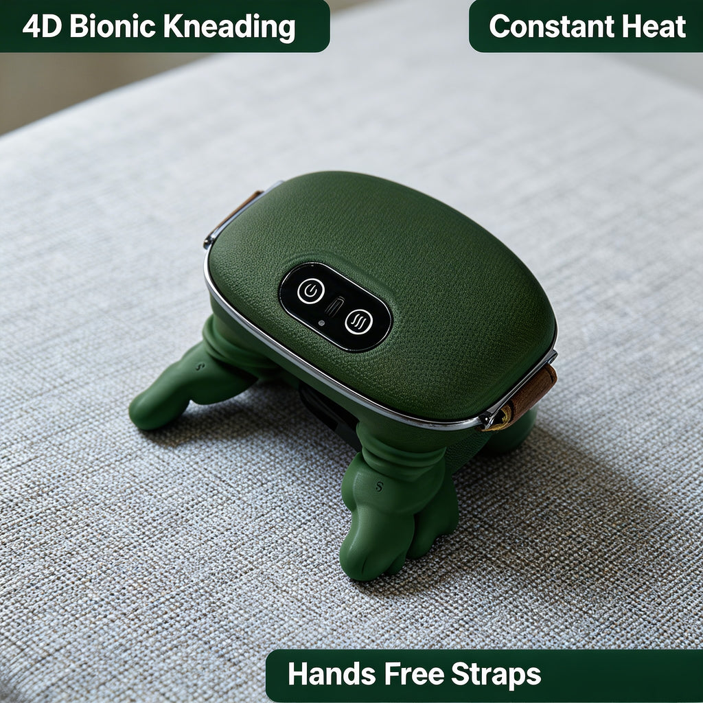 4D Kneading Wireless Neck & Shoulder Massage Shawl – Bionic Finger Cervical Trapezius Massager with Brushless Motor, Wearable Body Back Deep Tissue Relief Device