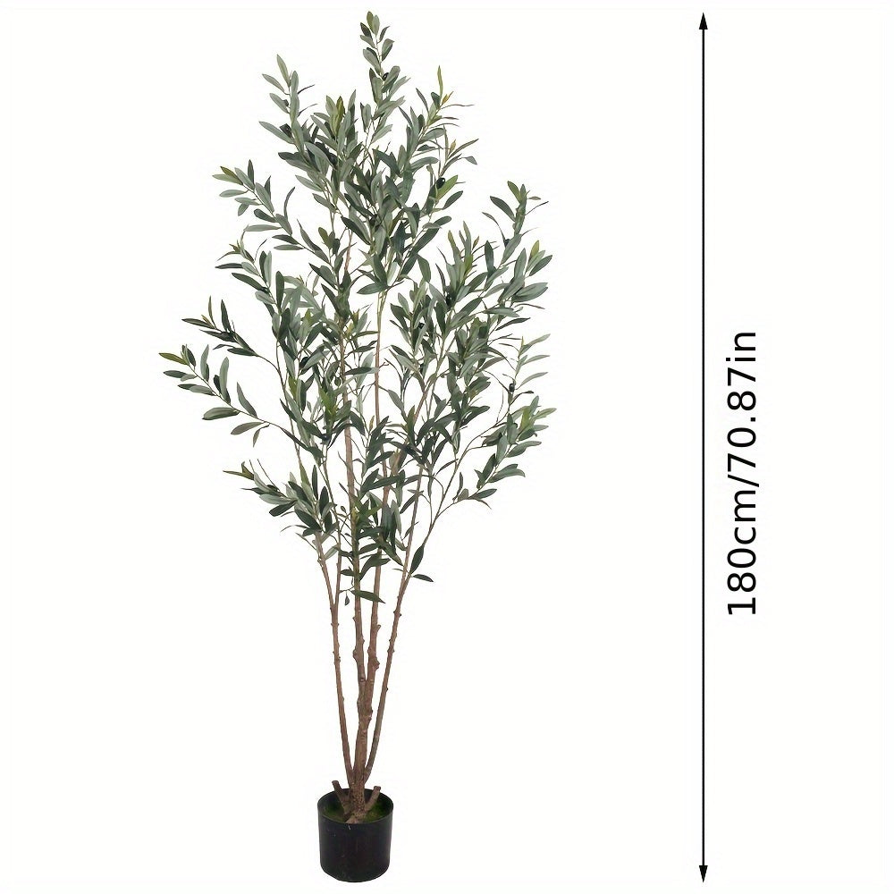 Artificial Olive Tree with Realistic Black Fruits – 4 Heights 47–83 Inch Nordic Mediterranean Faux Plant for Living Room, Kitchen, Hotel & Office | No Maintenance Indoor Decor