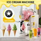 2-in-1 Ice Cream Maker & Slushie Machine 88oz, No Ice Needed Self-Cleaning Frozen Drink Machine, 5 Presets for Soft Serve, Slushies, Margaritas, Frappes & Milkshakes — Party & Home Use, Black