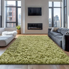 Velvet Shag Area Rug with Non-Slip Backing – Super Soft Plush Indoor Carpet for Living Room, Bedroom & Kitchen, Tie-Dye & Solid Colors, 5 Sizes