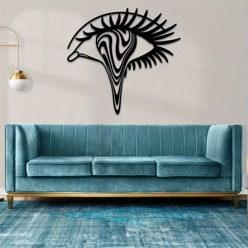 Psychedelic Eye Metal Wall Art Black & White – Exquisite Exotic Style Modern Home Decoration, Unique Artwork for Living Room, Bedroom & Office Wall Decor