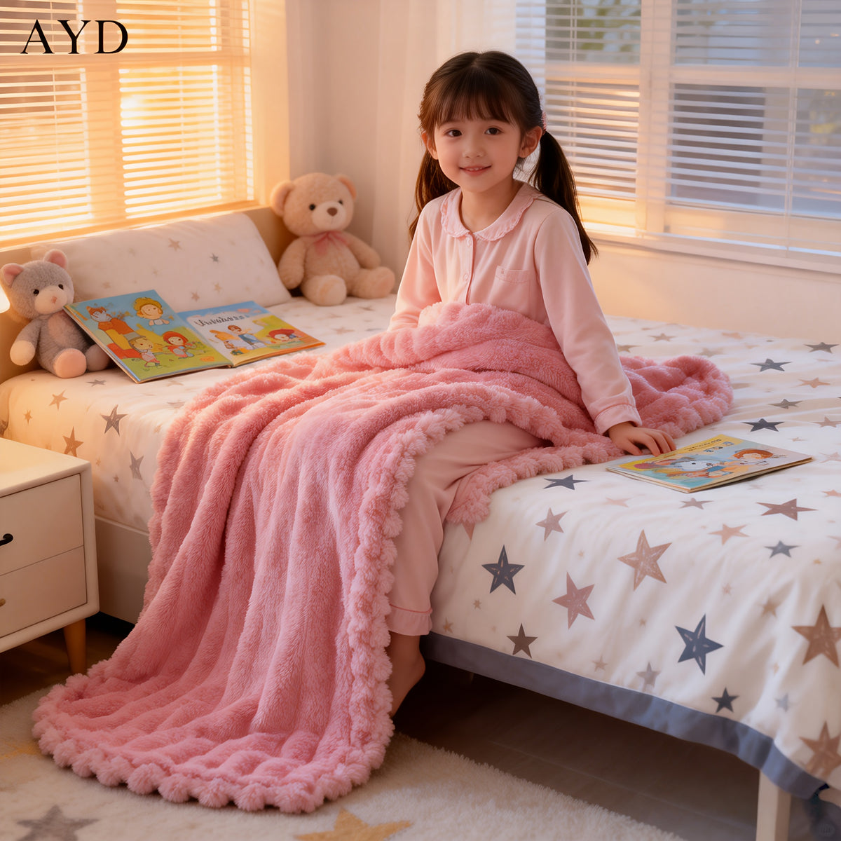 Faux Rabbit Fur Blanket Ultra-Soft Plush Throw for Bed & Couch – Lightweight Cozy Blanket in 8 Colors, Twin to King Size, Safe for Kids & Adults