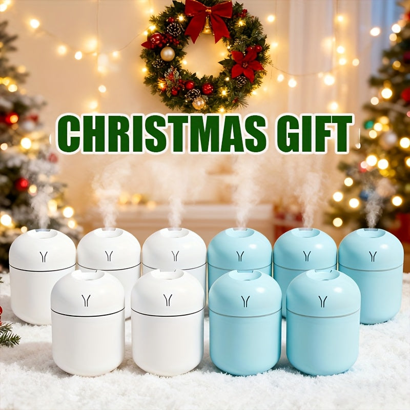 10-Pack Mini USB Desk Humidifiers with Spray Mist for Bedroom Living Room Office Car Long-Lasting Cool Mist Blue White Bulk Humidifier Set