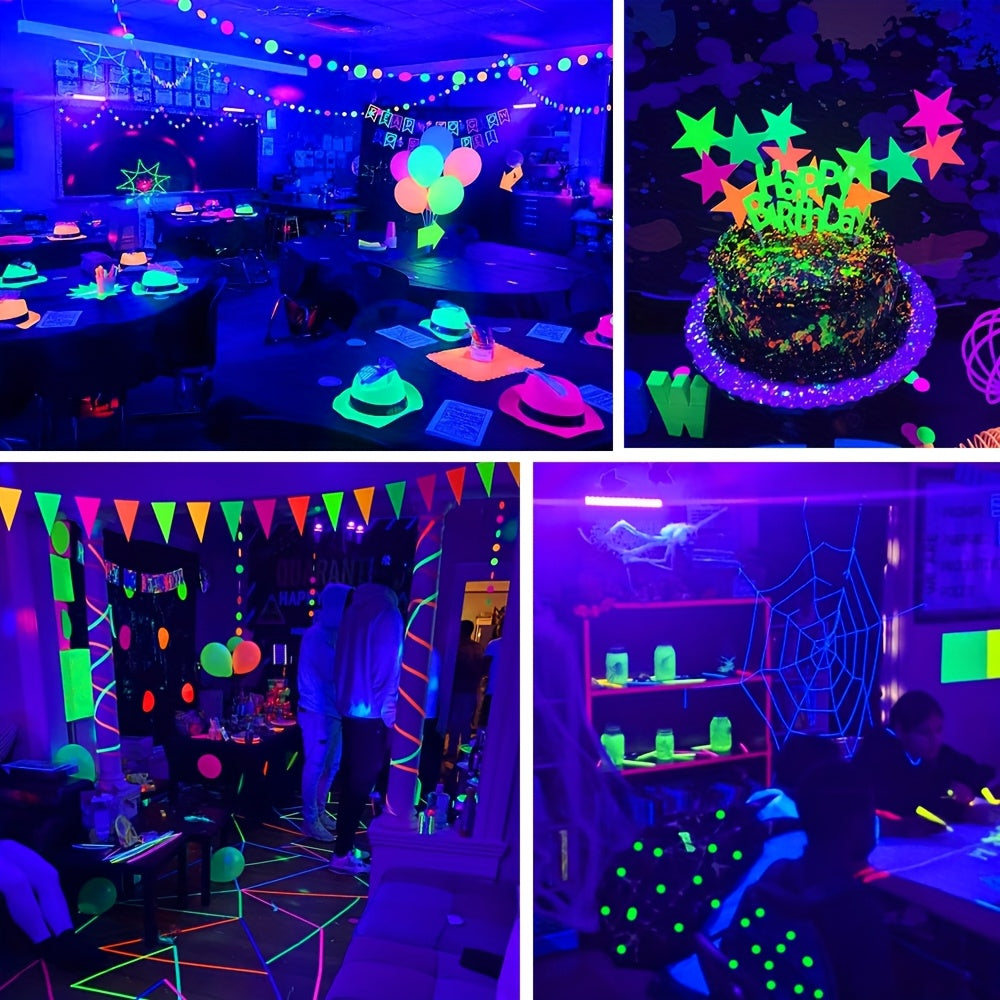 UV LED Blacklight Bar 12.6 Inch USB 5V 385-400nm Black Light Strip with Switch for Halloween Party Decoration, Stage Lighting, Club Disco, Christmas, Valentine's Day - 2 Pack & Single Options