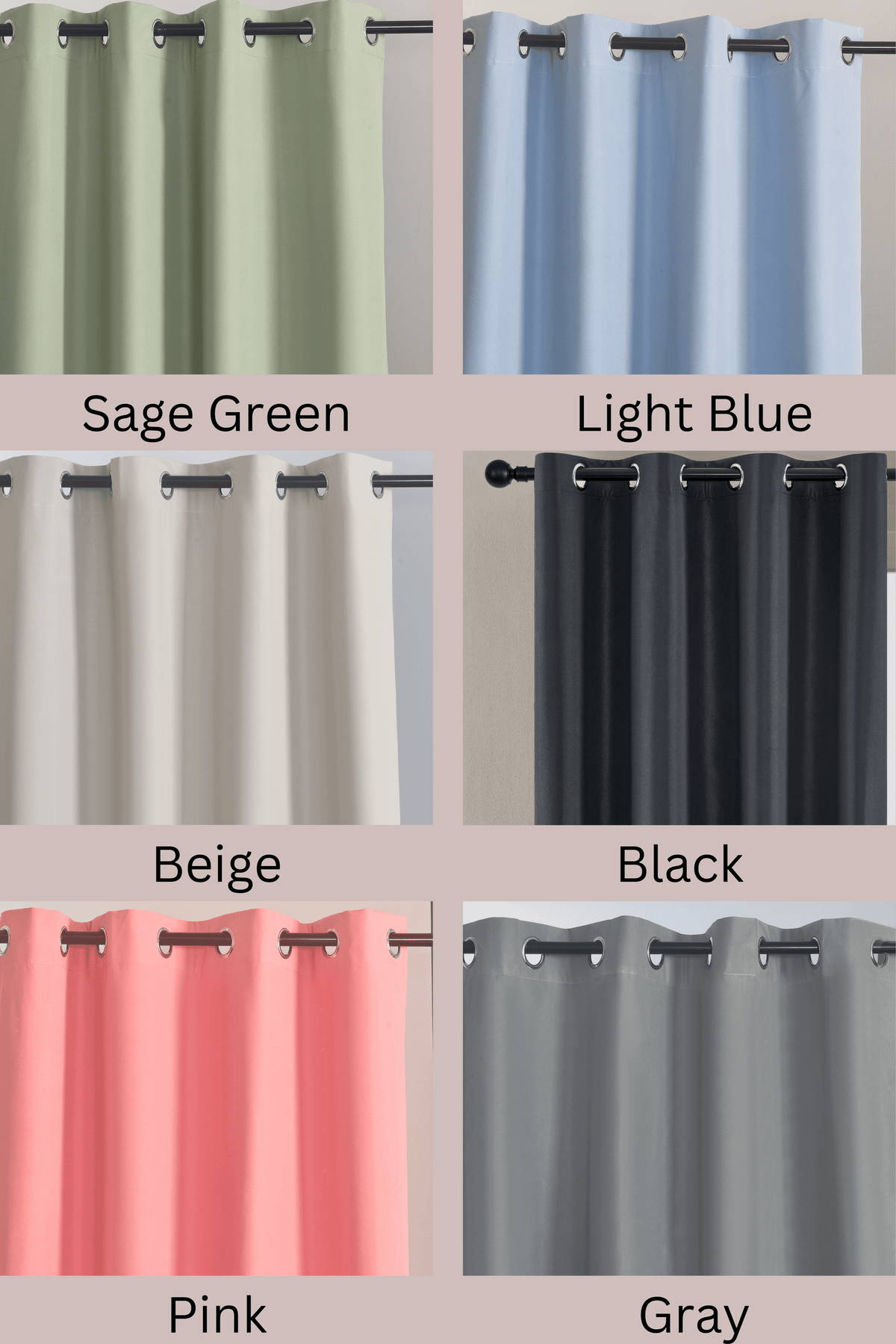 Blackout Door Curtain Single Panel Grommet 39x78 Thermal Insulated Noise Reducing – 100% Light Blocking, 6 Colors, Energy Efficient Window Drape