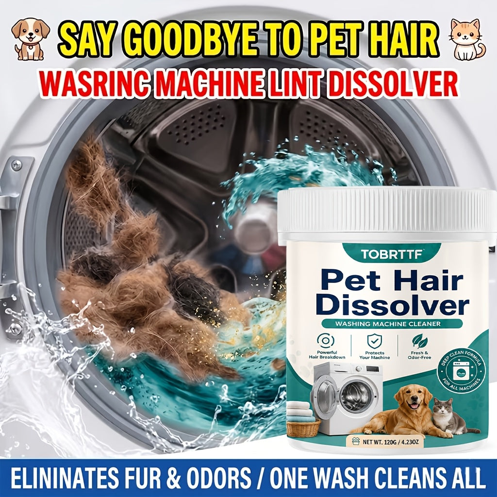 Pet Hair Removal Laundry Tablets Effervescent Dissolver for Washing Machine Removes Dog Cat Hair from Clothes Bedding Furniture Safe for All Fabrics Household Laundry Booster
