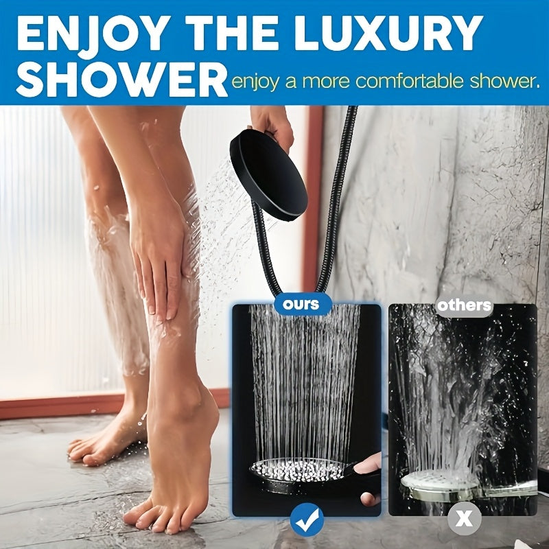 Rain Shower System with Handheld Showerhead 8/10/12 Inch Rainfall Head, All-Metal T-Splitter, 13-Inch Arm, 78-Inch Hose, 6-Function Spray Settings & Anti-Clogging Nozzle – Chrome & Black