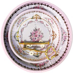 2 Tier Floral Metal Cake Stand Dessert Tower - Vintage Pastry Cupcake Serving Tray for Tea Party, Baby Shower, Birthday & Wedding Table Centerpiece Decoration