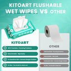 XL Flushable Adult Wet Wipes Unscented Alcohol-Free Septic and Sewer Safe Family Size 3-Pack 150 Wipes and 6-Pack 300 Wipes for Home Bathroom Travel Camping Outdoor Hygiene