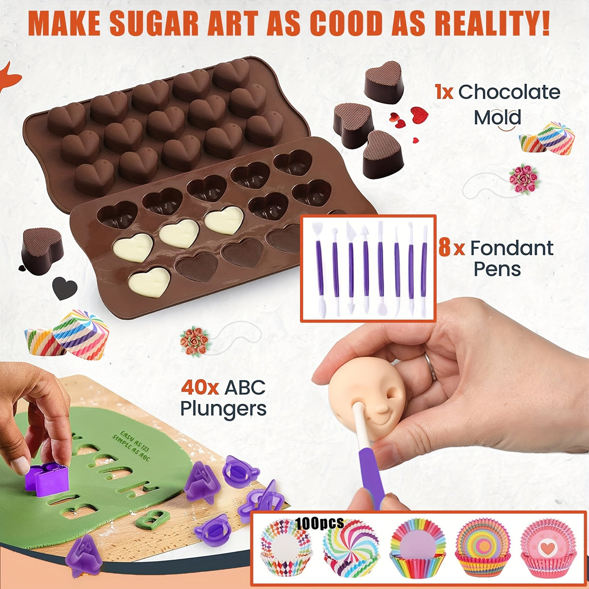 540PCS Cake Decorating Kit with 4 Springform Pans, Rotating Turntable & 55 Icing Tips – Complete Baking Supplies Set with Piping Bags, Fondant Tools & Cupcake Liners for Beginners