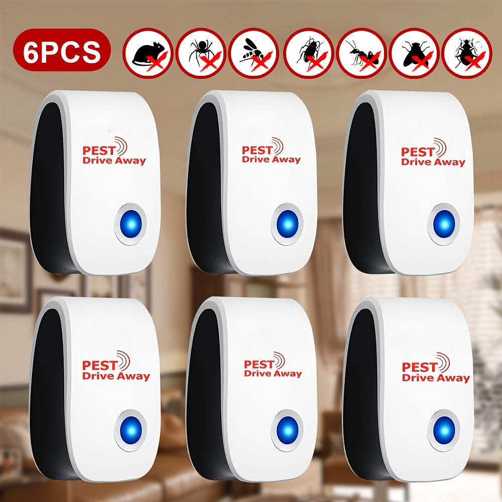 Ultrasonic Pest Control Device 2026 Upgraded Plug-In Repeller for Mosquitoes Mice Cockroaches Ants Spiders Fleas Chemical-Free Indoor Pest Repellent for Home Kitchen Office 4 6 8 Pack