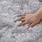 Tie-Dye Plush Fluffy Area Rug for Living Room Bedroom – Soft Non-Slip Indoor Carpet, Water-Absorbent Luxury Shaggy Mat, Modern Home Decor, Multiple Sizes