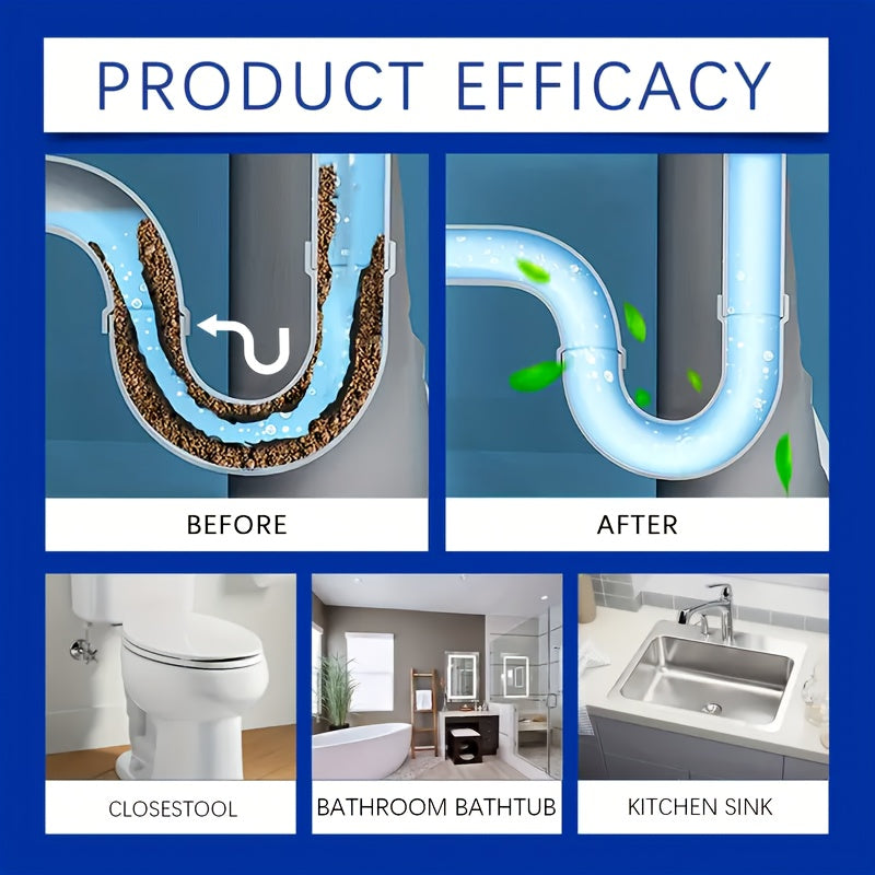FARIENNE Pipeline Cleaning Genius Drain Cleaner & Clog Remover 200g – Quick-Acting, No Surfactants, for Toilets, Sinks, Tubs, Shower Drains & Kitchen Pipes
