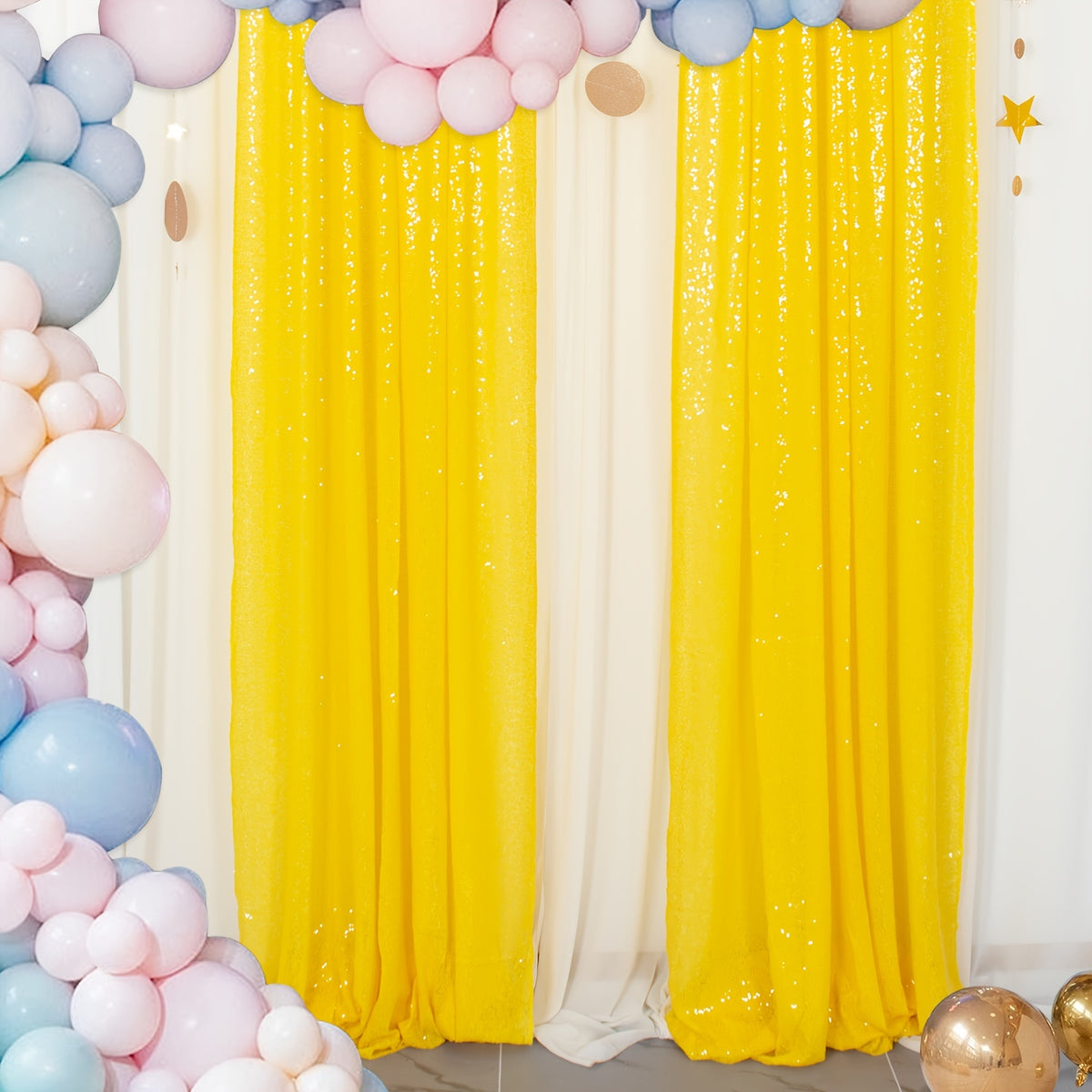 Sequin Curtain Backdrop Panels 24x84 Inches Set of 2 – Glitter Shimmer Party Backdrop for Weddings Birthdays Baby Showers Proms & Photo Booths, 31 Colors