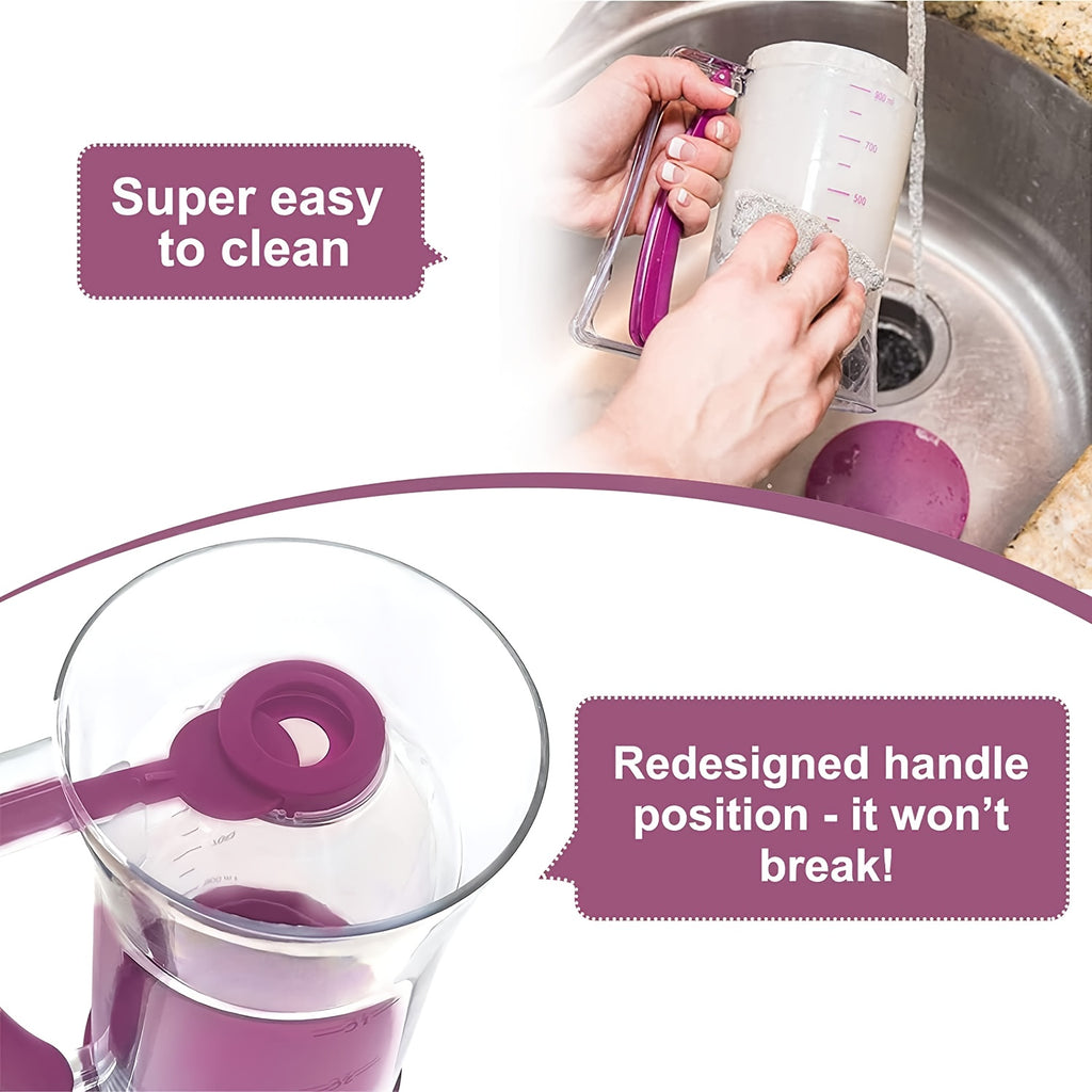 Pancake Batter Dispenser Set 2-Piece Handheld Batter Separator with Squeeze Handle & Cleaning Brush – Cupcake Waffle Baking Tool, Mess-Free Kitchen Gadget for Perfect Portions