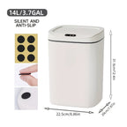 Smart Motion Sensor Touchless Trash Can with Odor-Sealing Lid Hands-Free Hygienic Waste Bin for Bathroom Office Bedroom Small Spaces 12L 16L 3.7 Gallon