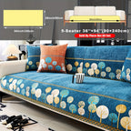 Bohemian Chenille Sofa Cover Tree Embroidery Print Thick Non-Slip Pet Friendly One-Piece Couch Protector Armchair Loveseat 3 4 Seater
