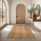 Bohemian Braided Cotton Area Rug Machine Washable Non-Slip Rubber Back – Woven Boho Rug for Living Room, Bedroom, Kitchen, Dining Room & Entryway – Sizes 2x3ft to 6x9ft
