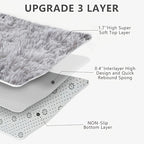 Tie-Dye & Solid Plush Rectangular Area Rug 5x8 Ft – Soft Fluffy Non-Slip Machine Washable Carpet for Living Room, Sofa Side & Bedroom Decor