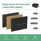 9 Drawer Fabric Dresser with Bins – Tall Chest of Drawers Organizer for Bedroom Closet Hallway Nursery, Steel Frame Wood Top Easy Pull Handles