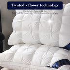 Luxury Hotel-Quality Bed Pillows Queen King Size, Hypoallergenic Plush Fill Cooling Pillow for Side Back Sleepers, Machine Washable All-Season Sleep Pillow 1 or 2 Pack
