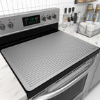 Silicone Stove Top Cover and Dish Drying Mat 30x21 Inch - Anti-Slip Thick Protective Mat for Glass and Electric Cooktops, Countertops and Washer Dryer - Heat Resistant Kitchen Mat