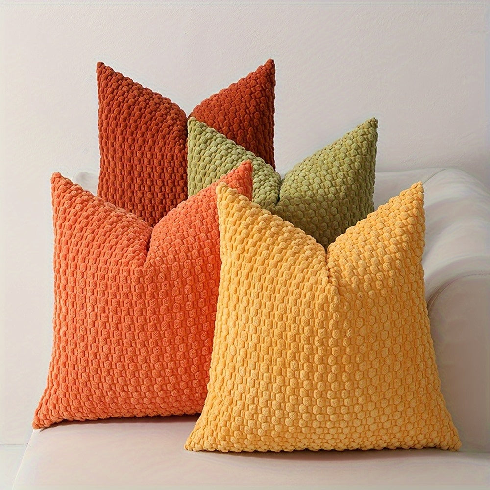 Velvet Cushion Covers – Set of 4 Soft Double-Sided Modern Throw Pillow Covers for Sofa, Couch, Bed & Chair, Machine Washable Decorative Pillowcases for Living Room & Bedroom