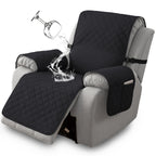 Chenille Knit Recliner Chair Cover 1pc – Non-Slip Sofa Slipcover with Elastic Straps & Drawstring for Large Recliners, Washable Pet Furniture Protector for Dogs Cats, Home Decor