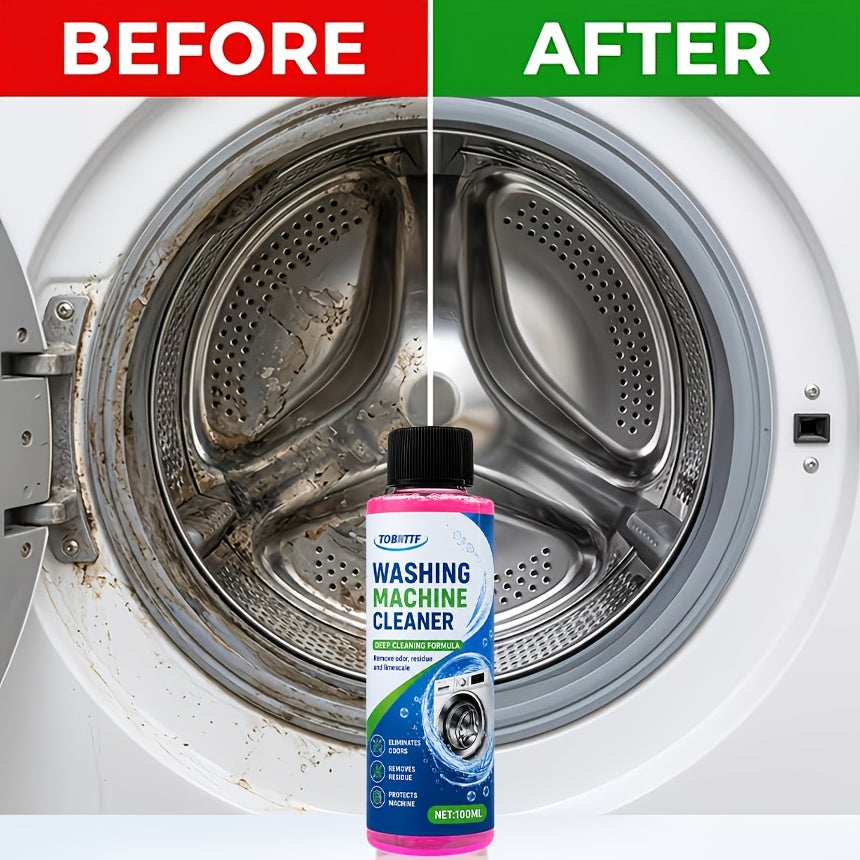 Washing Machine Cleaner Spray 100ml Citric Acid Formula - Deep Clean Descaler Odor Eliminator for Front Load & Top Load Washers Removes Scale & Detergent Residue