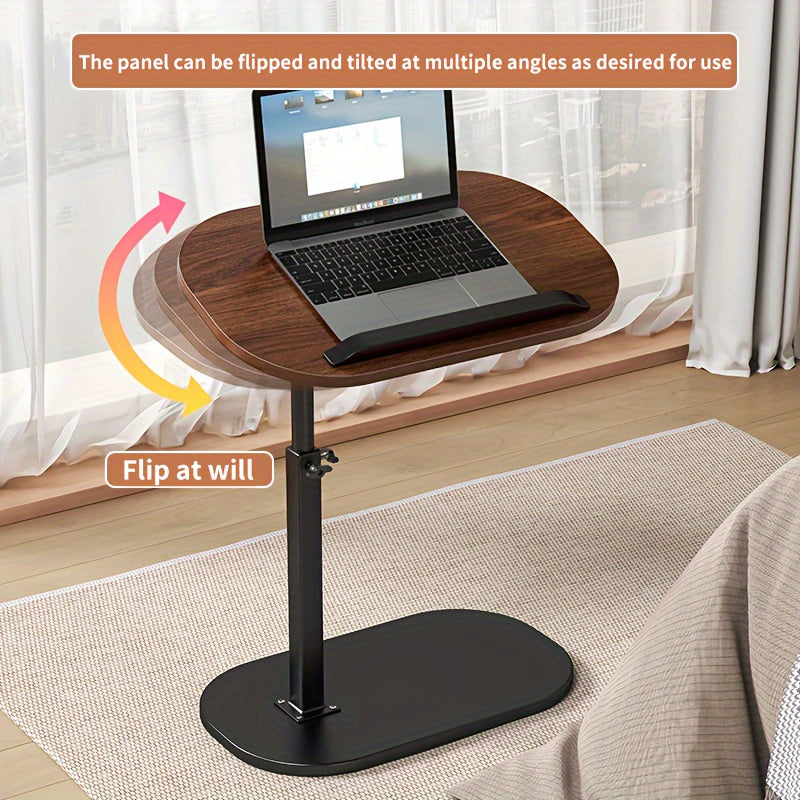 Adjustable Rolling Laptop Desk Mobile Side Table Folding Computer Workstation Home Office Sofa Bedside Coffee Table Mother's Day Gift
