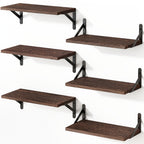 Farmhouse Floating Wall Shelves 3/6pcs Heavy Duty Long Ledge Shelf Set for Bedroom, Bathroom, Living Room & Kitchen Decor, Wall Mounted Storage Shelving for Home Organization