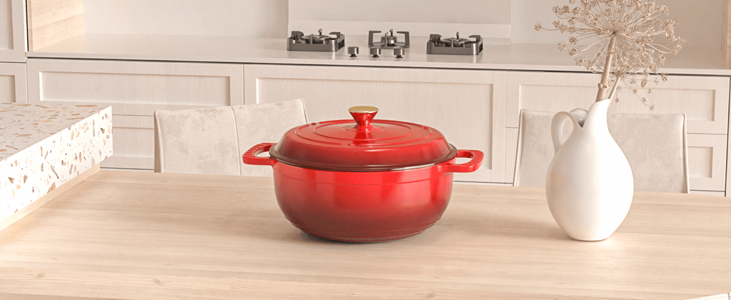 Dutch Oven 5QT 6QT 7.5QT Enameled Cast Iron Cookware with Lid Silicone Handles Oven Safe 500°F Bread Baking Stews Roasts Multiple Colors
